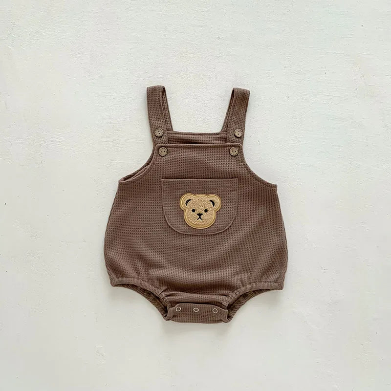 Macacão Bebê Bordado Ursinho