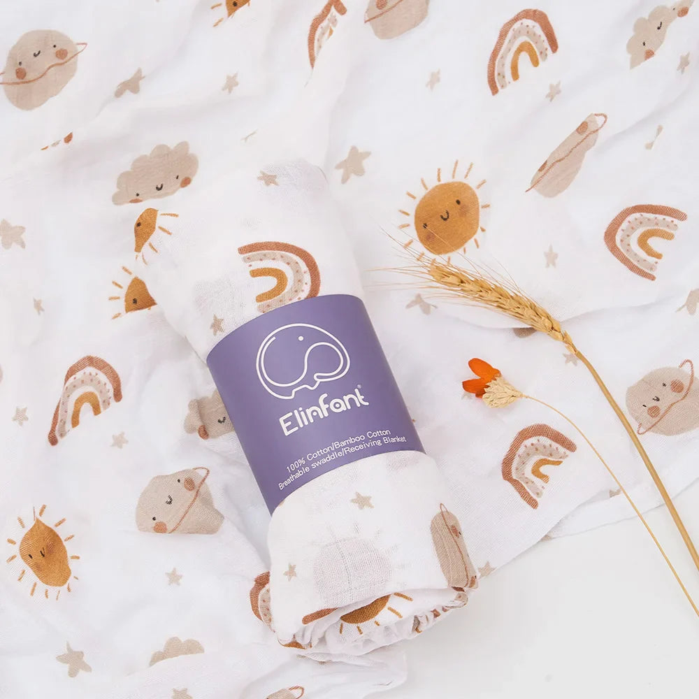 Manta de Algodão Estampada para Bebê Liz