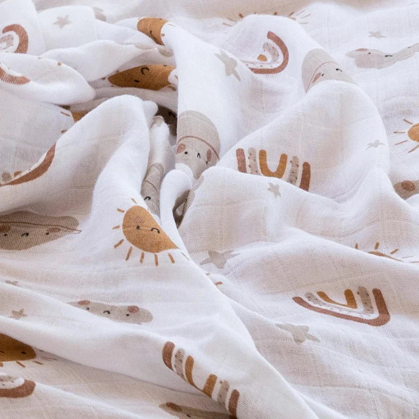 Manta de Algodão Estampada para Bebê Liz