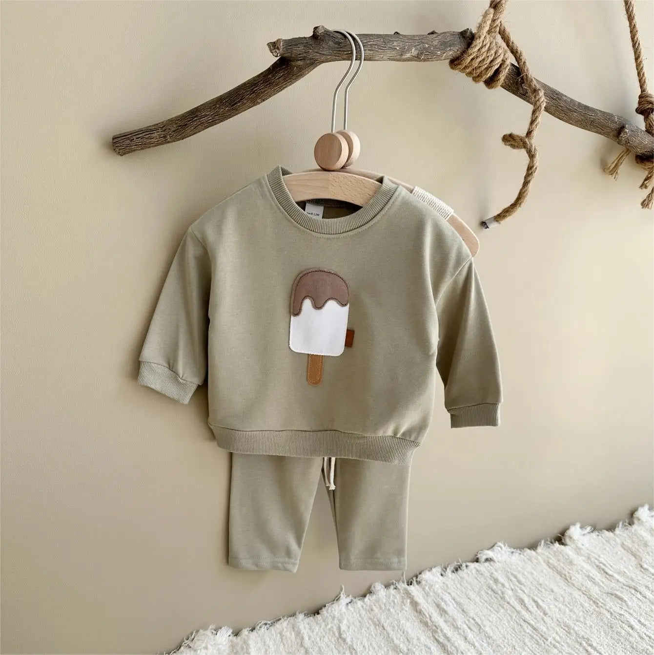 Conjunto de Moletom Bebê Ice Cream
