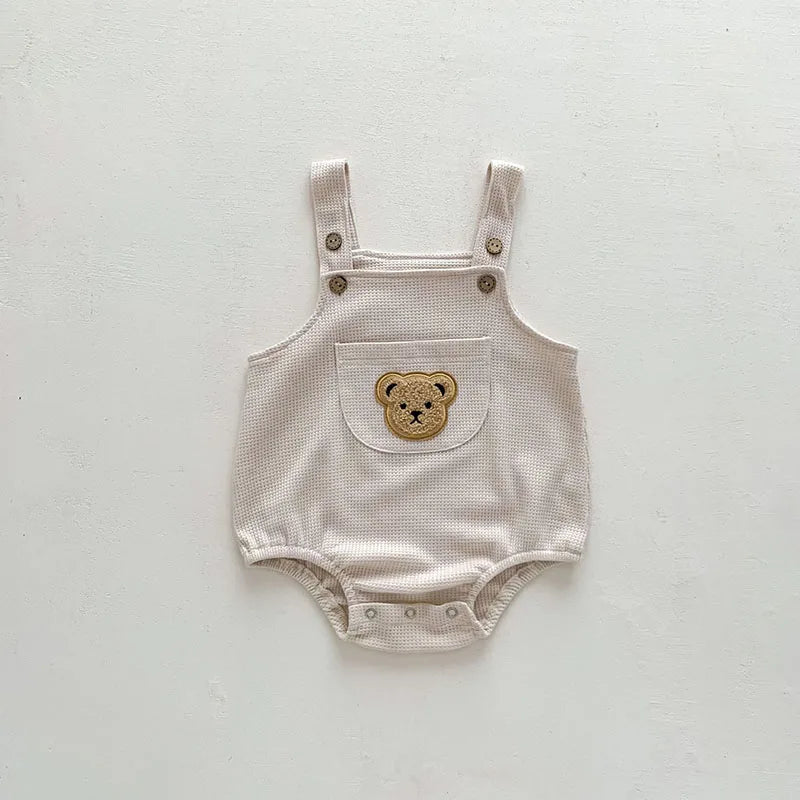 Macacão Bebê Bordado Ursinho