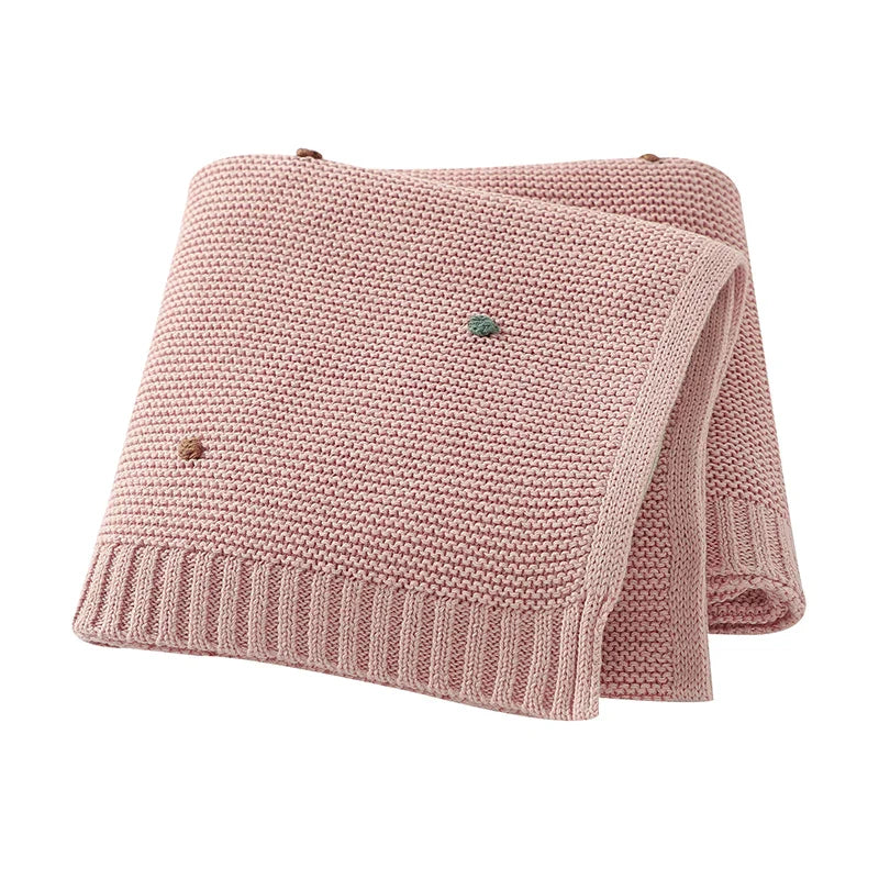 Manta de Tricô para Bebê Beige