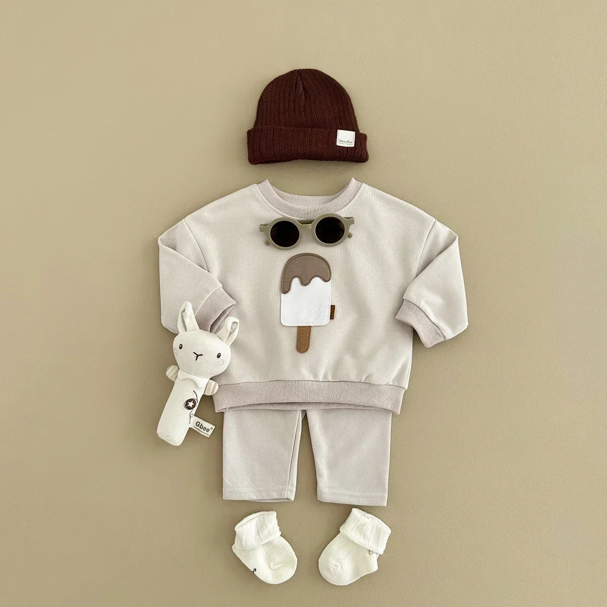 Conjunto de Moletom Bebê Ice Cream