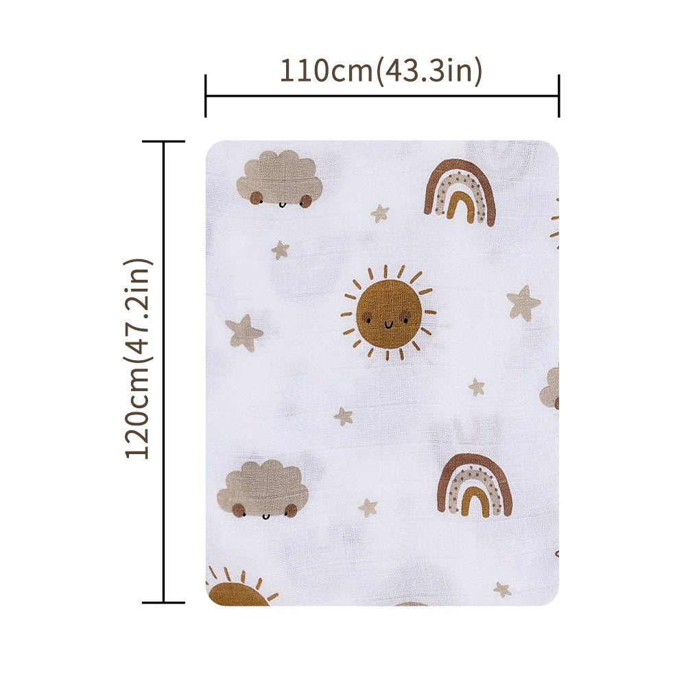 Manta de Algodão Estampada para Bebê Liz