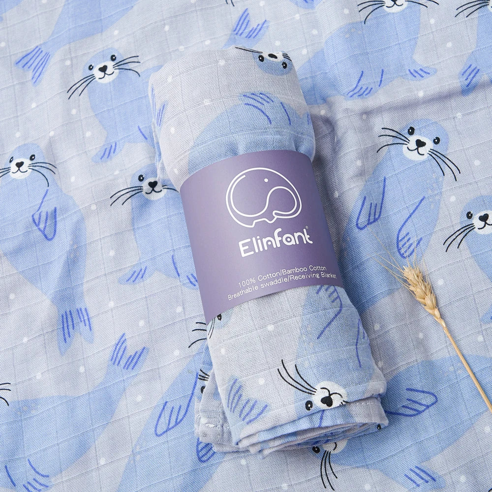 Manta de Algodão Estampada para Bebê Liz