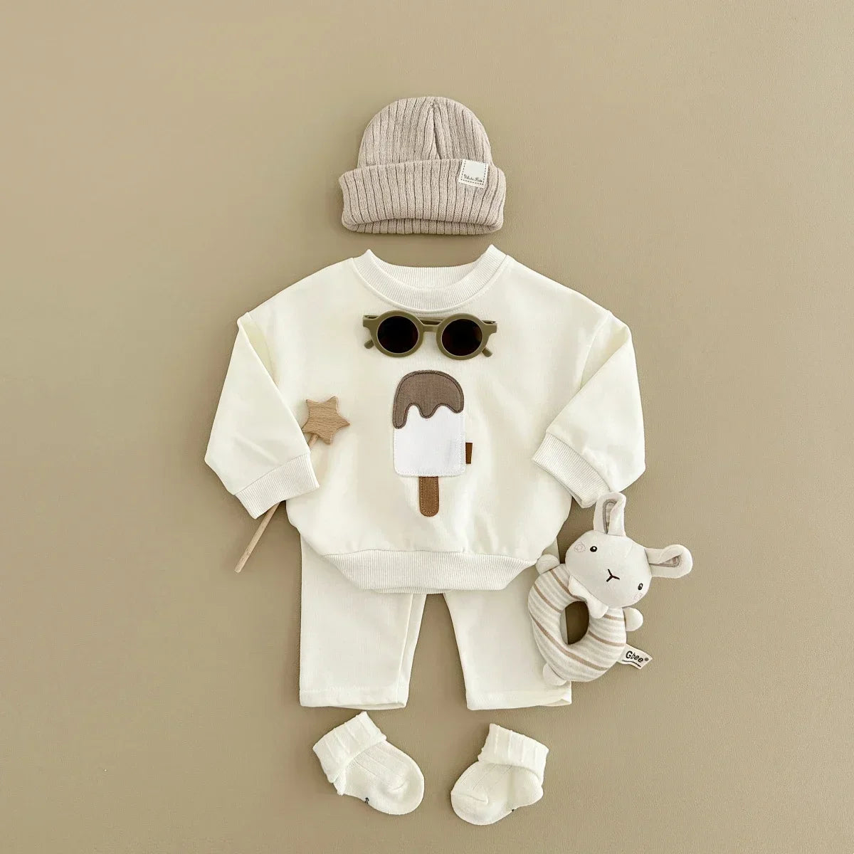 Conjunto de Moletom Bebê Ice Cream