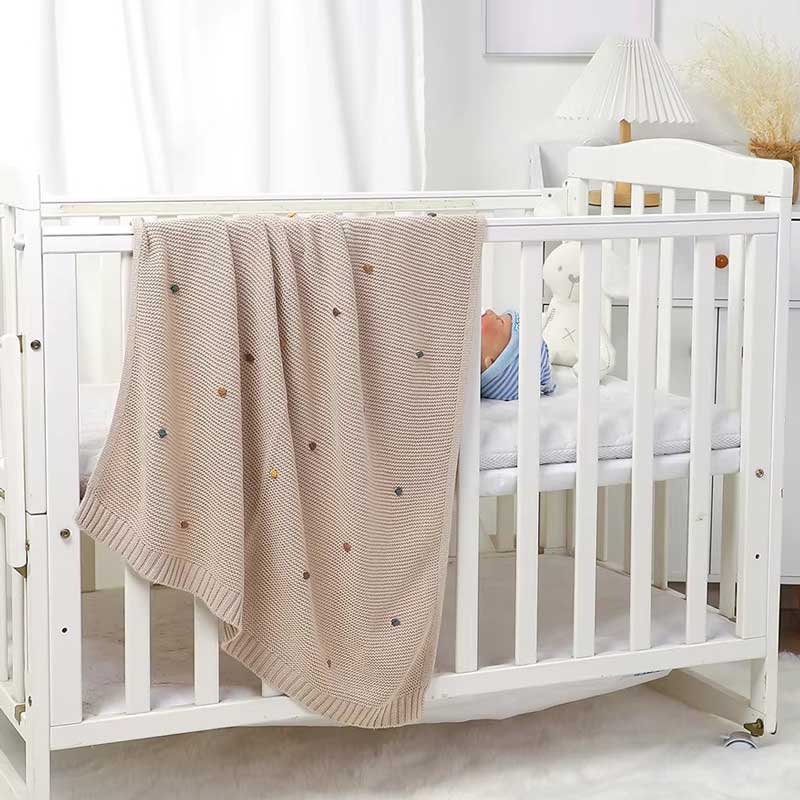 Manta de Tricô para Bebê Beige