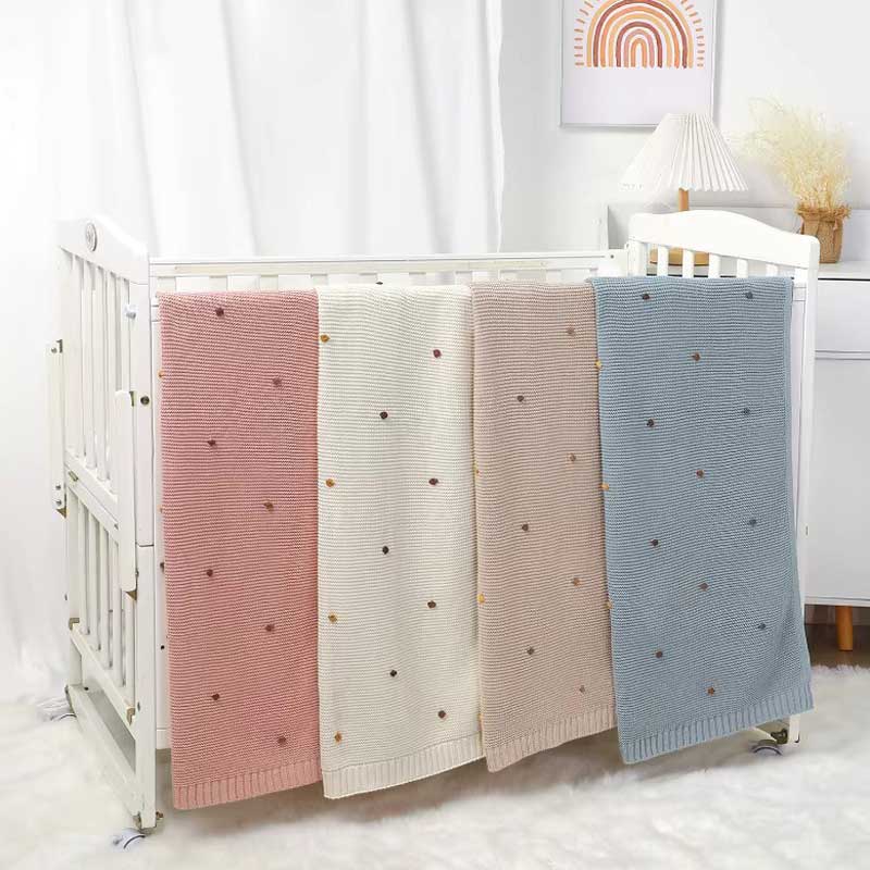 Manta de Tricô para Bebê Beige