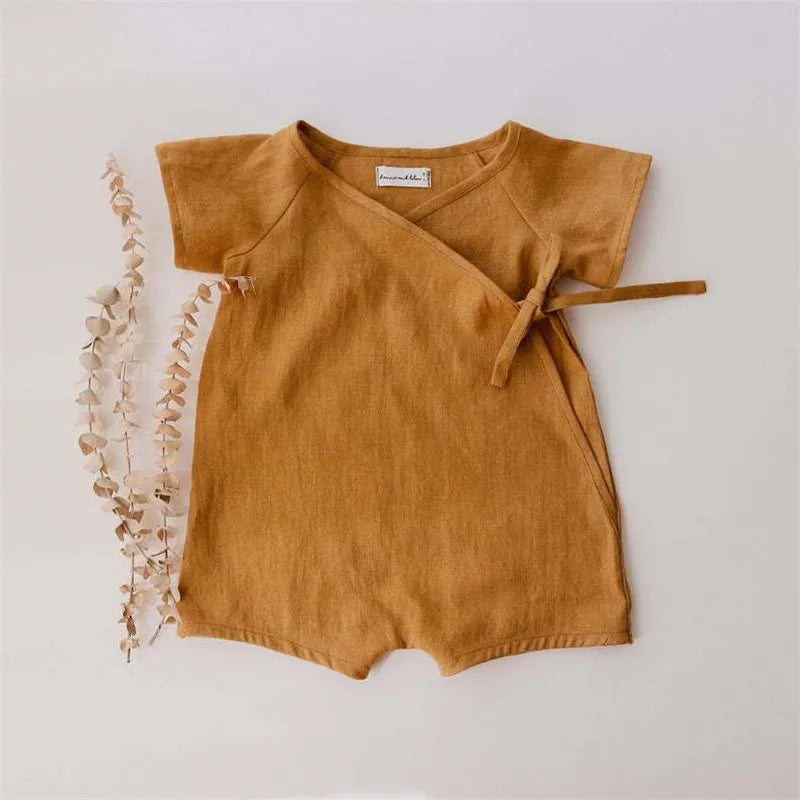 Macacão Kimono Bebê Cúrcuma
