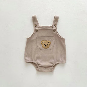 Macacão Bebê Bordado Ursinho