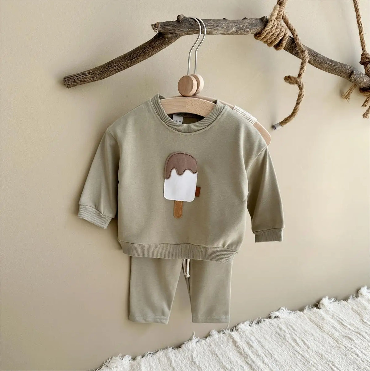 Conjunto de Moletom Bebê Ice Cream