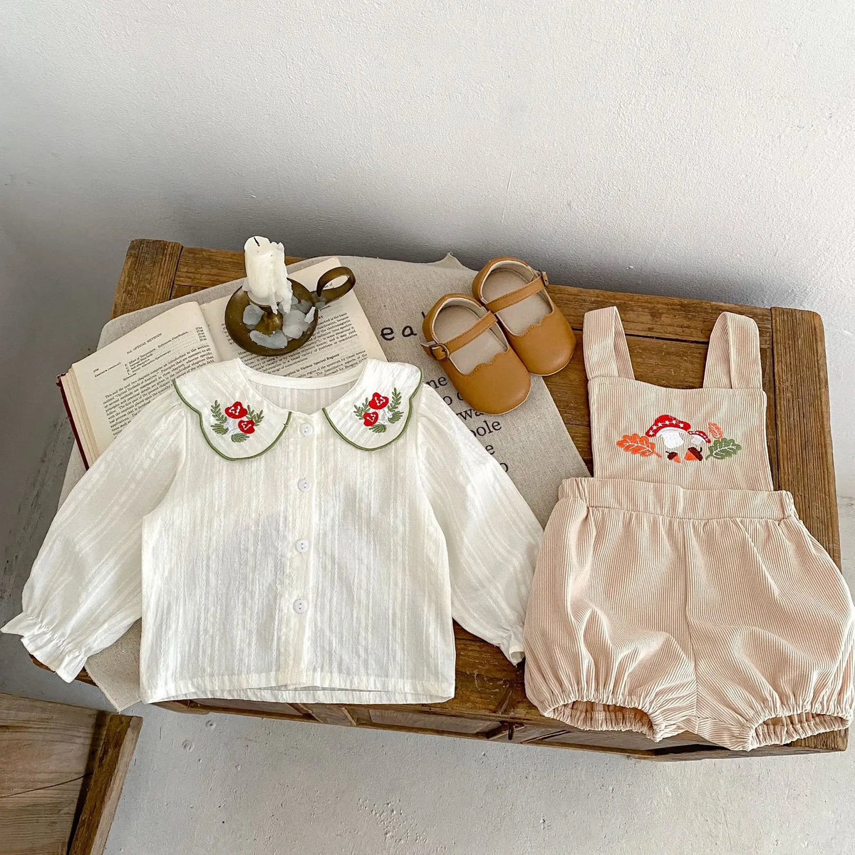 Conjunto Bordado Bebê Mush