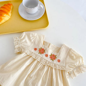 Conjunto Bordado Bebê Flor do Campo
