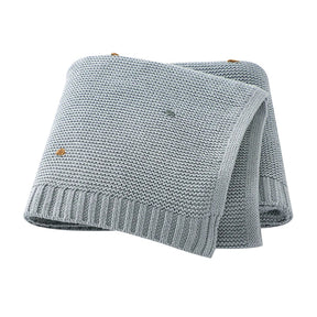 Manta de Tricô para Bebê Beige