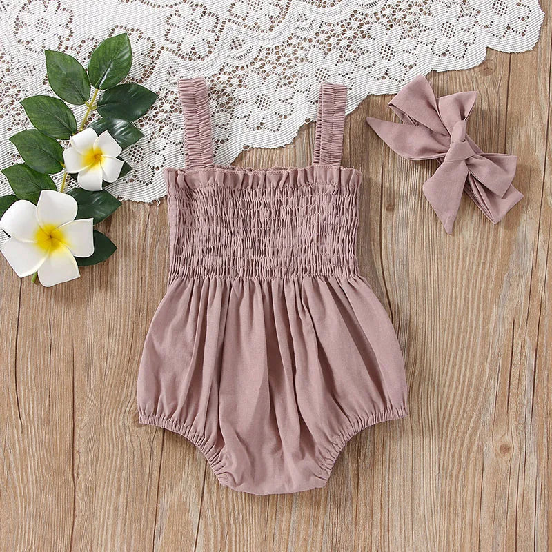 Body Bebê com Faixa de Cabelo Íris