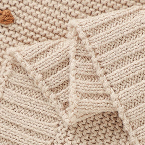 Manta de Tricô para Bebê Beige