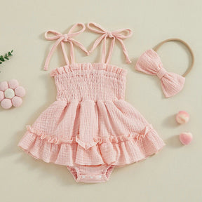 Body Bebê com Faixa de Cabelo Gérbera