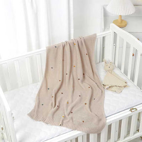 Manta de Tricô para Bebê Beige