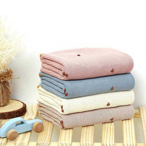 Manta de Tricô para Bebê Beige